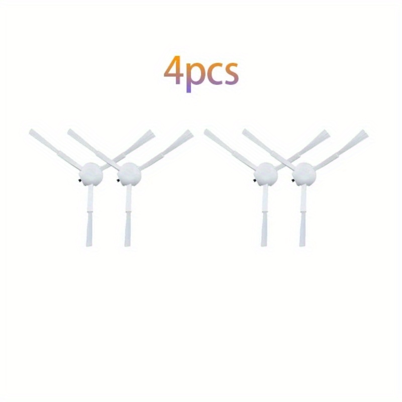 4pcs Side Brush For Xiaomi S10+ S20+ X10 X10+ X20+ Plus/ C105/ C102/ B101gl/ B102gl/ B108gl Sweeping Robot Vacuum Cleaner