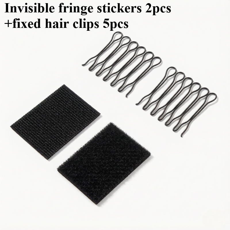 TEMU Set di adesivi riutilizzabili per invisibile con clip per capelli fissa a forma di U, supporto per sicuro per lo styling dei capelli ribelli