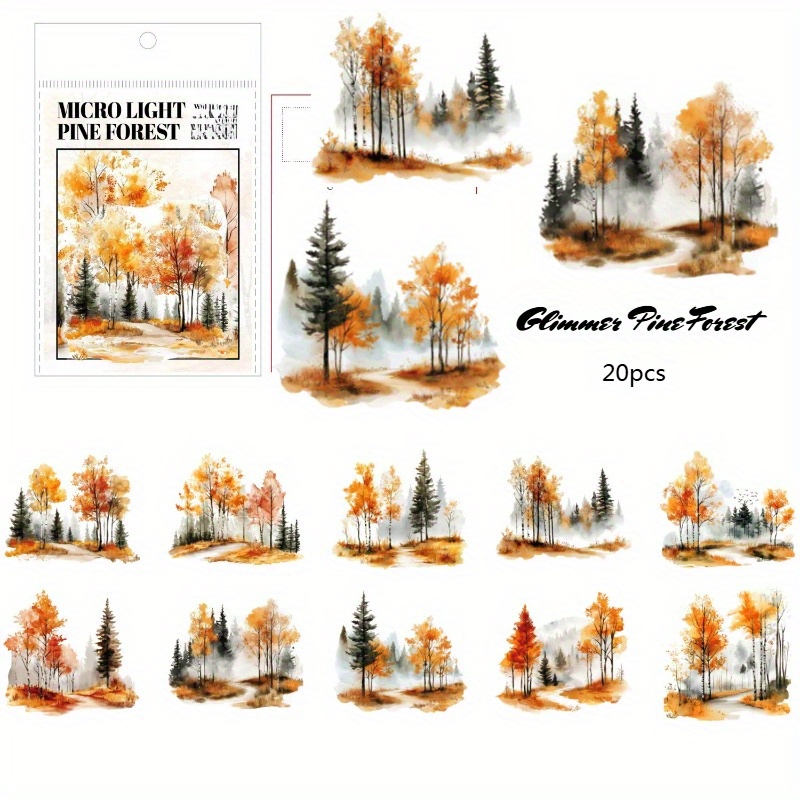 Image of 20pcs Stickers, Pet Material, Suitable For Glass Cups, Mobile Phone Cases, Diaries, Handbook Material Decorative Stickers, Stickers, Notepad Additions