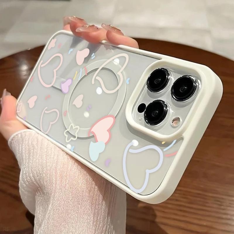 Suitable for iPhone 16 phone case 15/ 11/ Promax/ 13 soft cover plus protective 14 simple 12 magnetic suction xsmax anti drop creativeh68