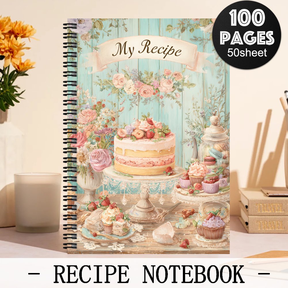 TEMU 1pc Recipe Notebook | Personal Recipe Organizer, Healthy Recipe , Family Recipe Planner, Cooking & Baking Record, Ideal For Mother's Day,