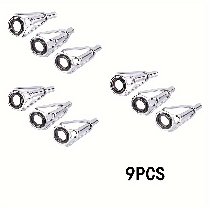 9pcs Stainless Steel Fishing Rod Repair Tools Kit With Ceramic Guide Ring-durable Pole Repair Suit