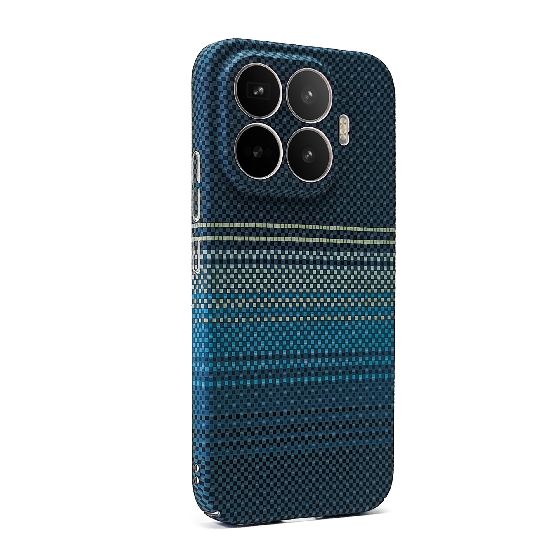 TEMU Phone Case: California Sunset Suitable 17t Pro Phone, Embossed Simple Moonrise Blue Woven Design, Xiaomi17t/15ultra Full-cover Magnetic Cooling