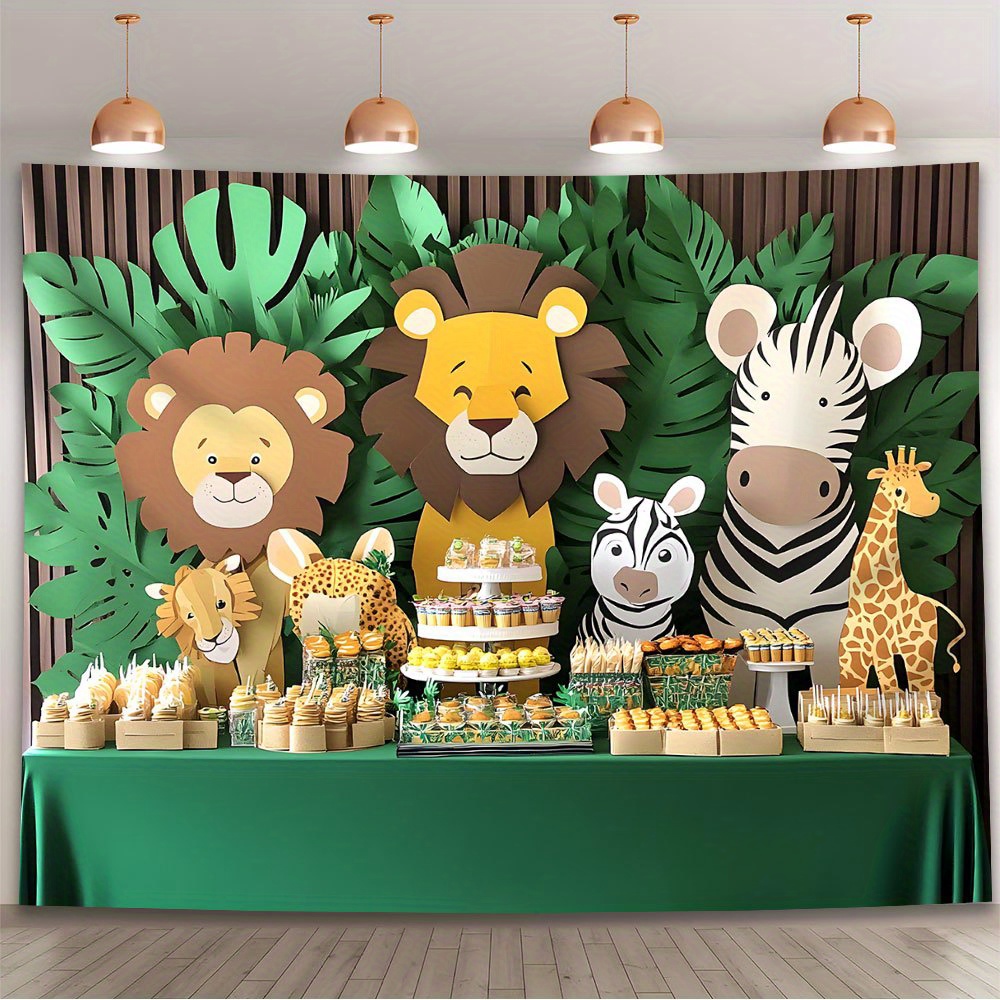 25-teiliges Dschungel-Safari Fotoautomaten-Set – Tier-Requisiten Für Zoo-Party & Geburtstag