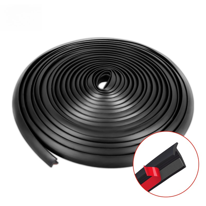 TEMU 16ft Slanted T-shaped Rubber Seal Strip, Fender Flare Wheel Arch Edge Trim, Sound-dampening Protective Weather Stripping For Vehicles