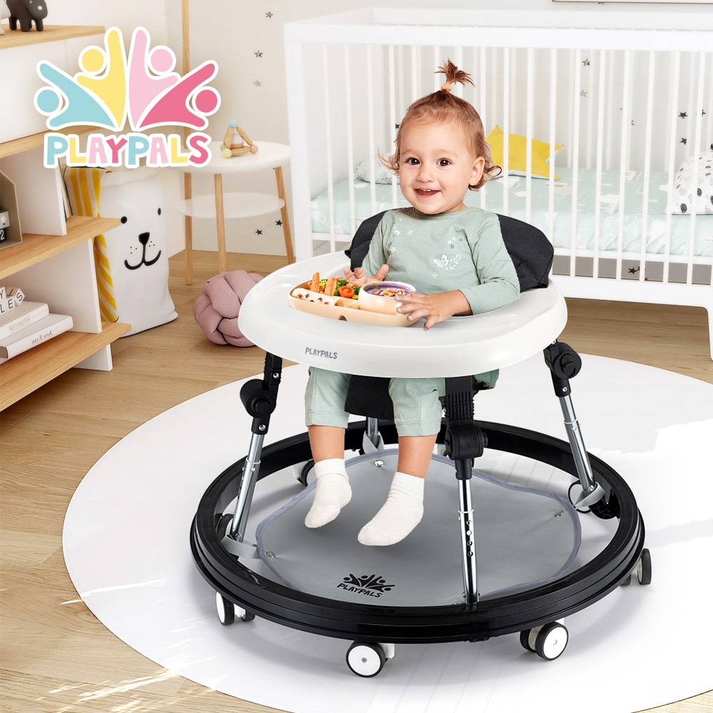 Playpals 3-IN-1 Baby Walker Adjustable Stroller Kids Ride On Toy Black, Stroller for Baby, Ride On Car, Stroller, Mobility, Compact Design, Lightweight Stroller, Durable Construction, Sturdy Frame, Push Walker, Toy For Old, Baby Toy - Image 2