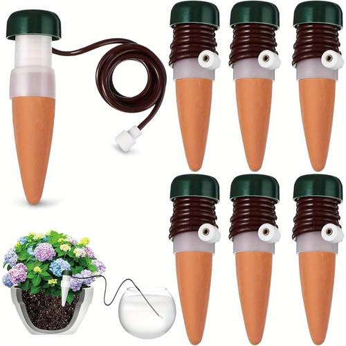 6pcs indoor plant automatic waterers balcony irrigation system self watering flower pots storage plant