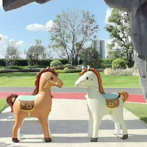 1pc 58 inch standing horse shaped balloon racing party atmosphere decoration gathering activity gift prop room indoor outdoor decor