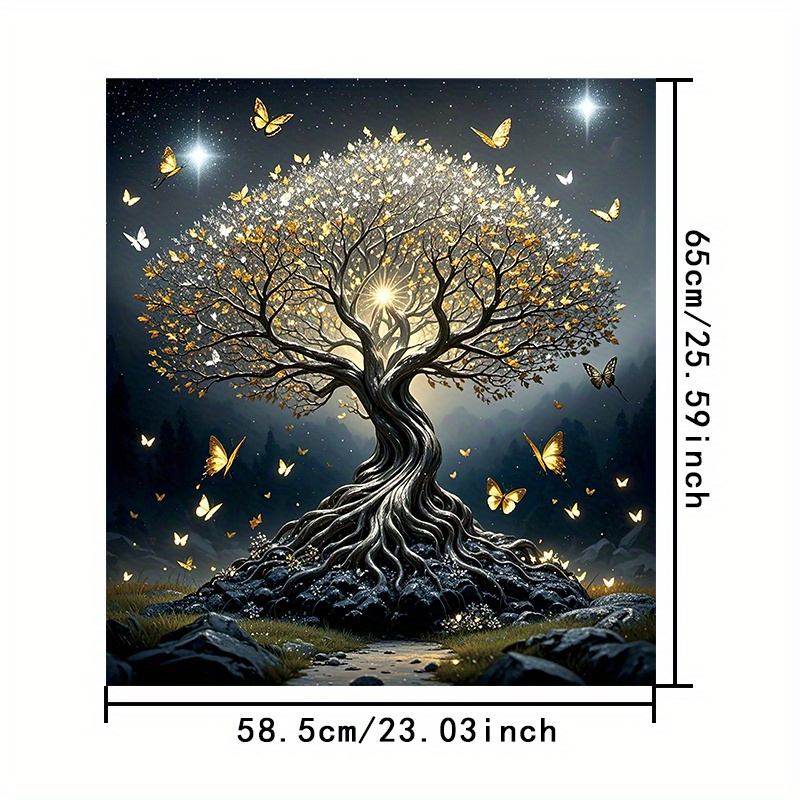 TEMU 1pc 2d Butterflies Night Sky Patterned Magnetic Dishwasher Door Cover Sticker, 23.03 X 25., Suitable For Dishwasher Refrigerator Etc. - Easy To