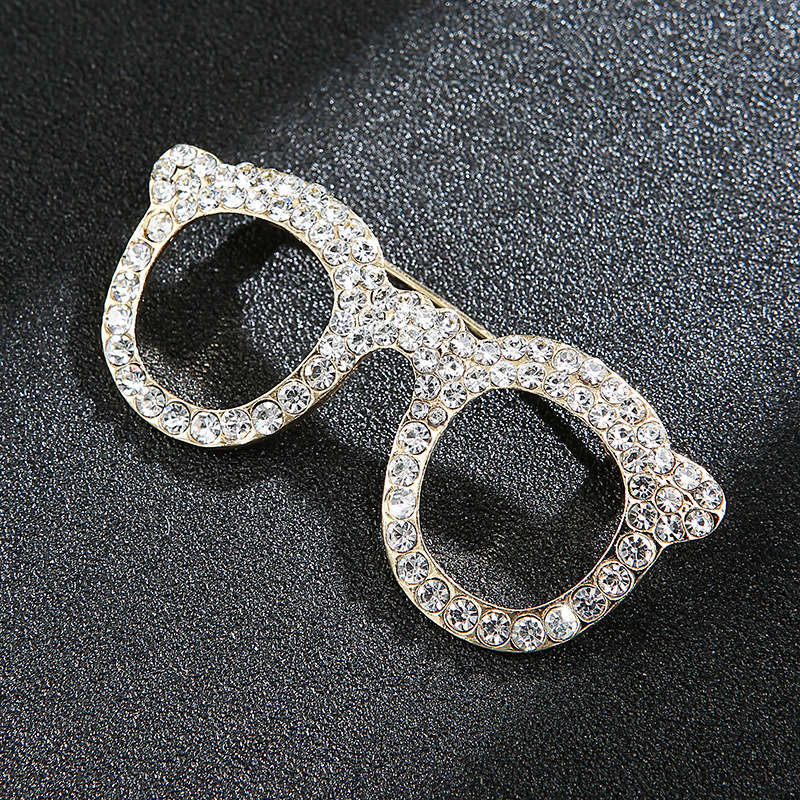 TEMU Broche de gafas de diamantes sintéticos, moda, , de corsé , alfiler de seguridad, joyería que con , con un respaldo de alfiler resistente que se