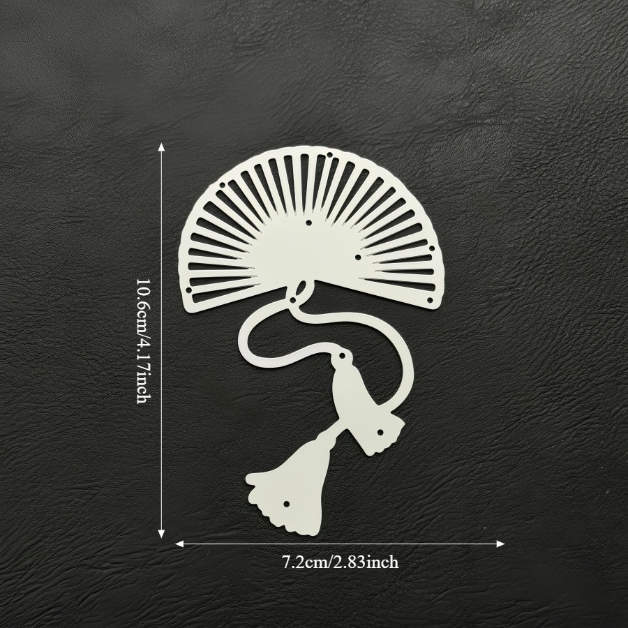 Image of 2026 New Arrival Large Fan With Tassels Metal Cutting Dies For Scrapbooking Card Making Stencils Embossing Craft Decoration
