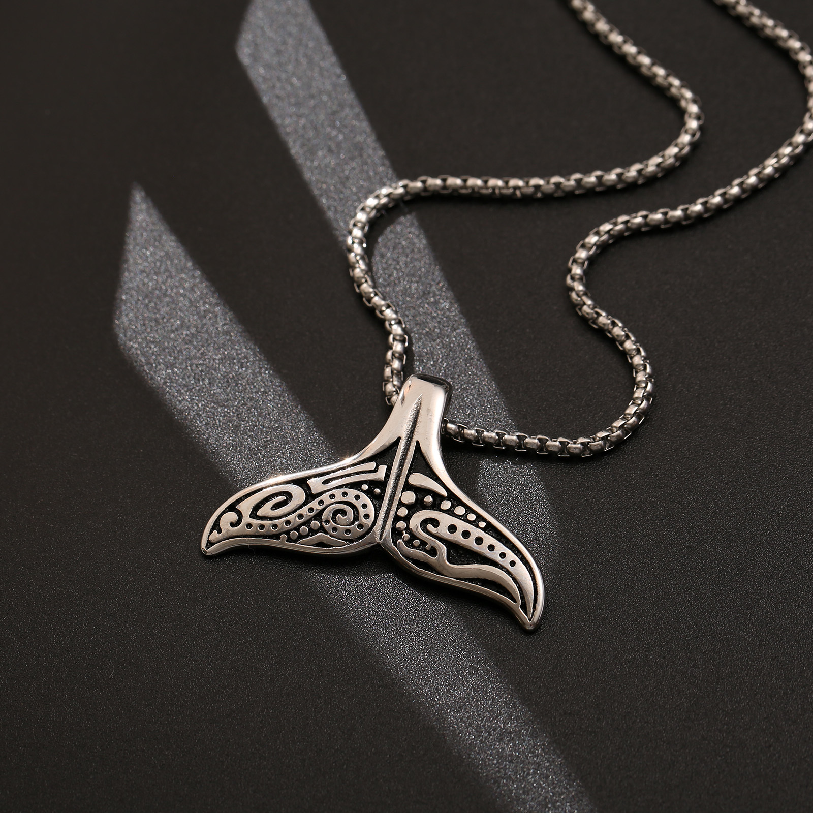 Image of Men's 304l 304l 304l 304l Stainless Steel Necklace Featuring A Tribal Totem Pendant, A Stylish Nautical Accessory Gift