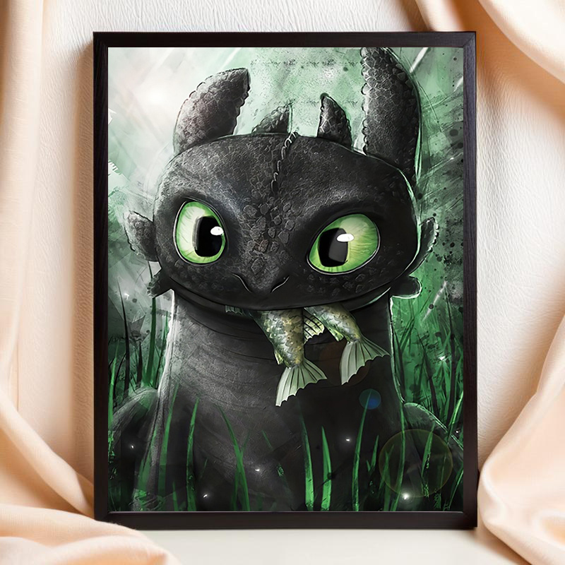 

12x16 Inch Canvas Art Print 'training Your Toothless' - Wall Art For Home, Bedroom, Kitchen, Living Room, Bathroom, Hotel, Cafe, Office, Canvas Wall Art, Art Poster, Room Decor