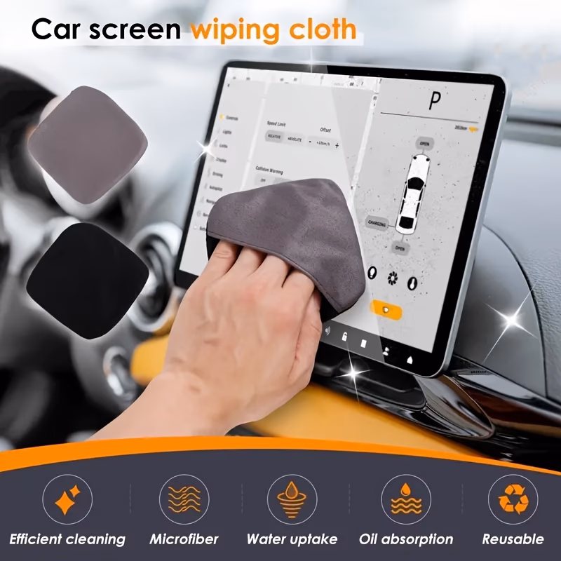Microfiber Car Touchscreen Cleaning Cloth • Hexagonal Non-Abrasive...