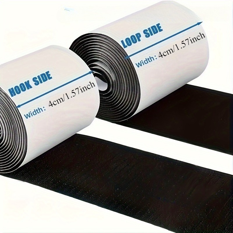 E-shop 152cm Haken-Seite + 152cm Schlaufen-Seite Verdicktes Nylon Klettband - Doppelseitiger Rutschfester Sofapad-Halter, Selbstklebend, 4cm Breit,