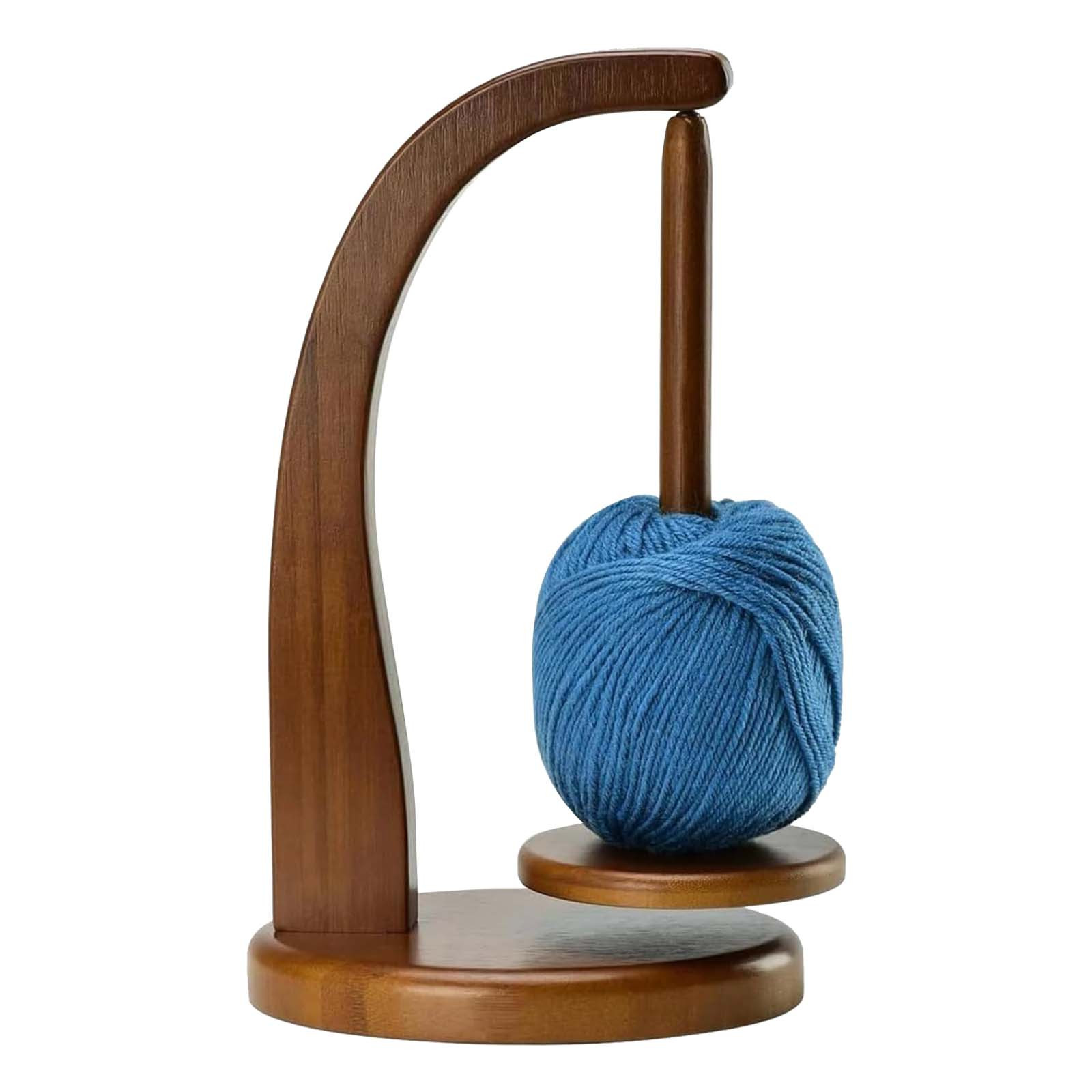 

Vintage Wooden - Magnetic Rotating Wool Ball Holder For Crochet & Knitting, Light Brown, Wool Unwinder, Yarn Roll Holder, Holder