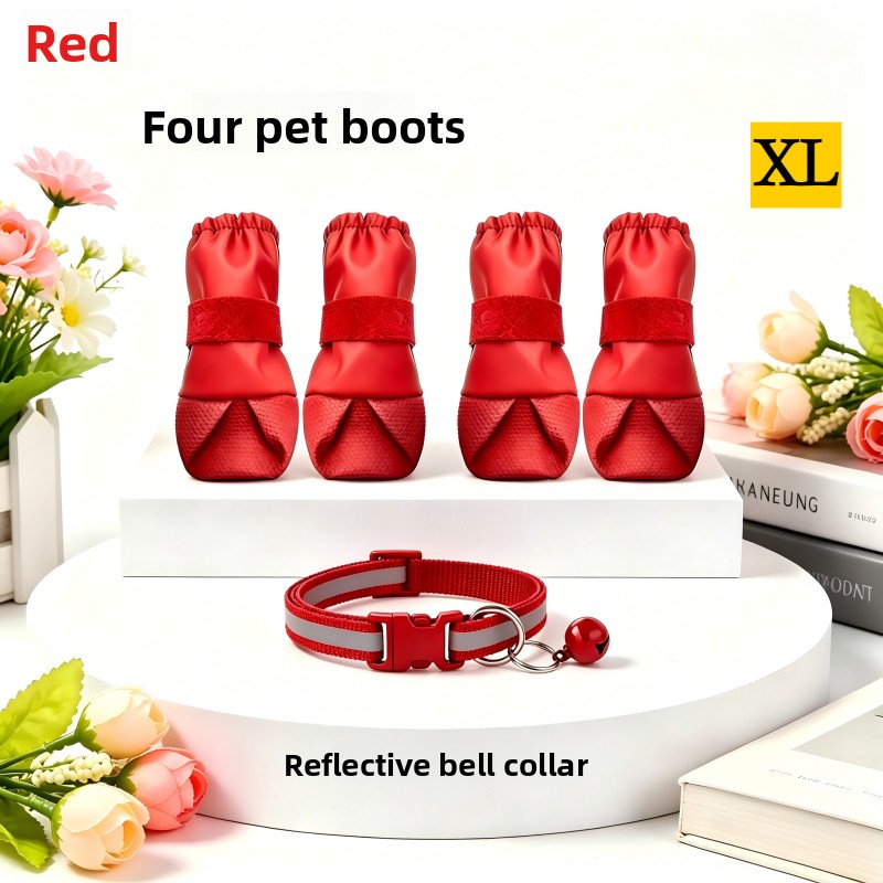 Pet Walking Outing Set with High-Top Pet Boots