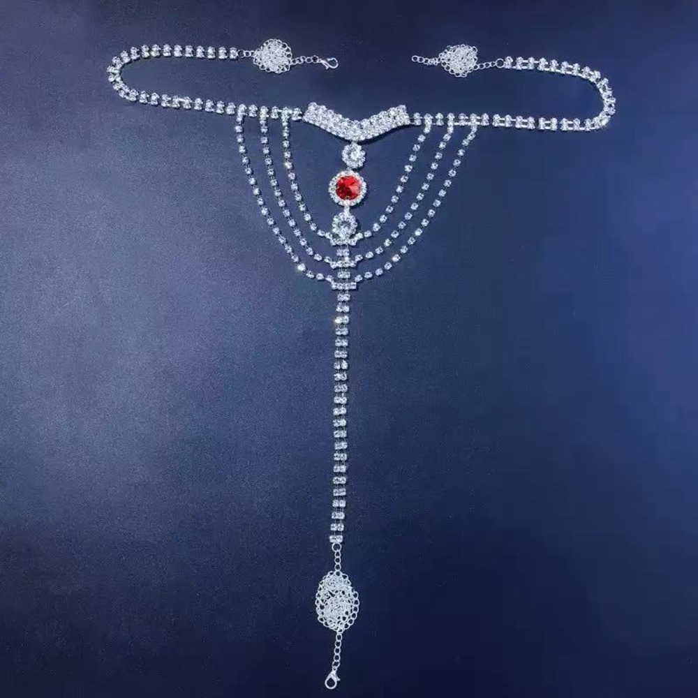 Crystal Rhinestone Body Chain for Women, Sparkling Tassel Waist And Hip Chain, Sexy Bikini Accessory, Bohemian Beach Party Jewelry, Statement Body Chain for Club, Rave And Festival Wear - Image 4
