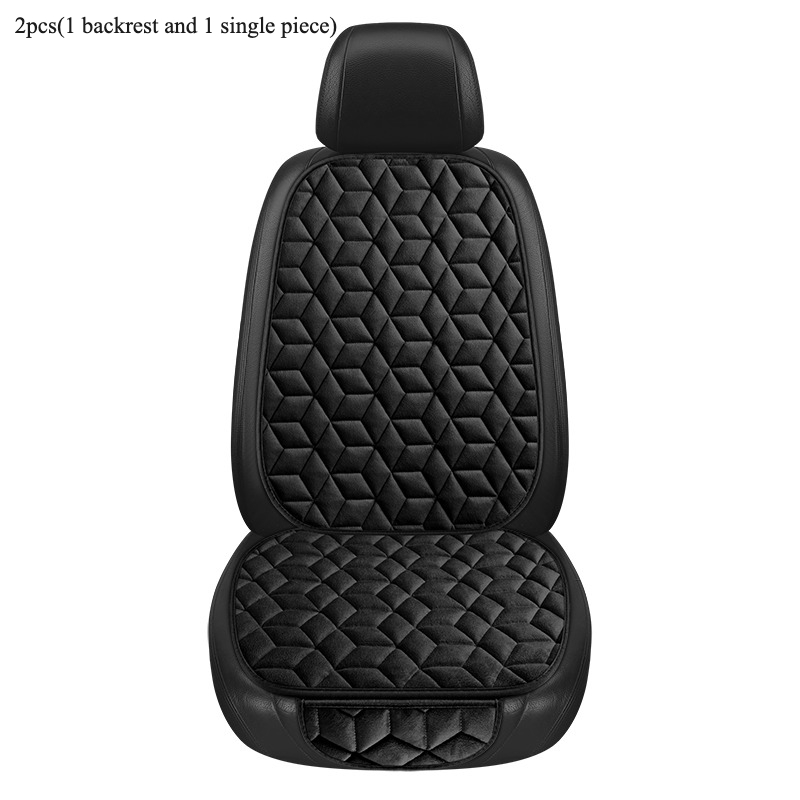 TEMU 2pcs Car Seat Cushion Suitable For Sedans, Suvs, Trucks, Rvs - Breathable Plush Square Front Seat Cushion With Soft Padding, Portable For Single