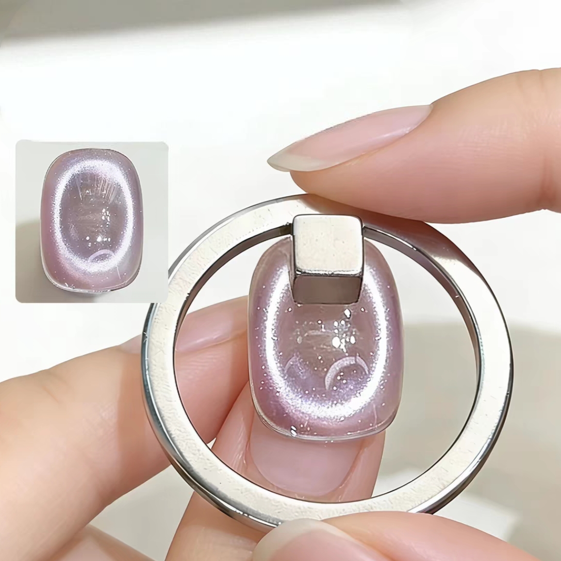 TEMU Imán hueco de anillo, imán de anillo + imán cuadrado pequeño, herramienta para de uñas de , agarre fuerte, para aplicación de para principiantes