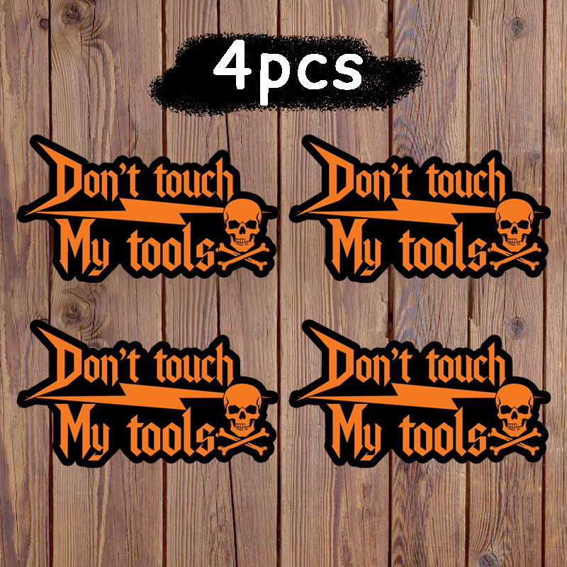 TEMU 2d Flat, 2d Flat Sticker, 4pcs " " Stickers - Fun Warning Labels - Design - Suitable For Garage, Water Bottles, Laptops, Helmets, Vinyl Decals -