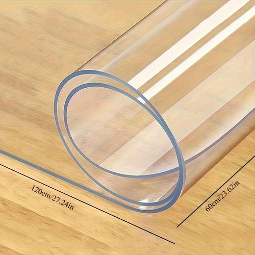 clear pvc tablecloth 24x47 inches table cover protector sheet ultra thin transparent desk mat for office dining and party use
