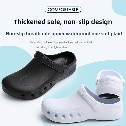 mens and womens surgical room shoes slippers breathable clogs for black and white dining specific lightweight surgical shoes food service clogs