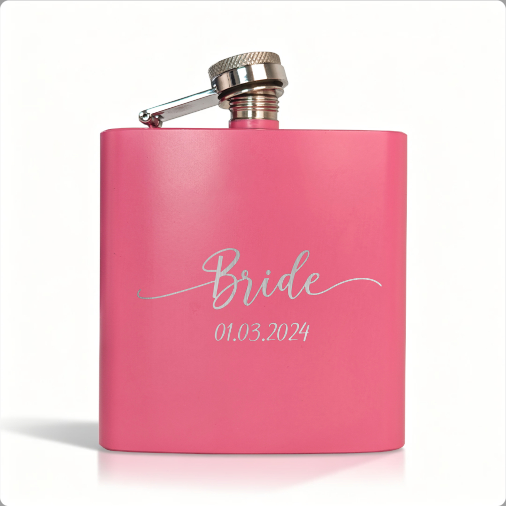 TEMU Personalized Stainless Steel 6oz Flasks For Bridesmaids, Perfect As Wedding Gifts Or Party Favors For Bachelorette Celebrations. Ideal Keepsakes