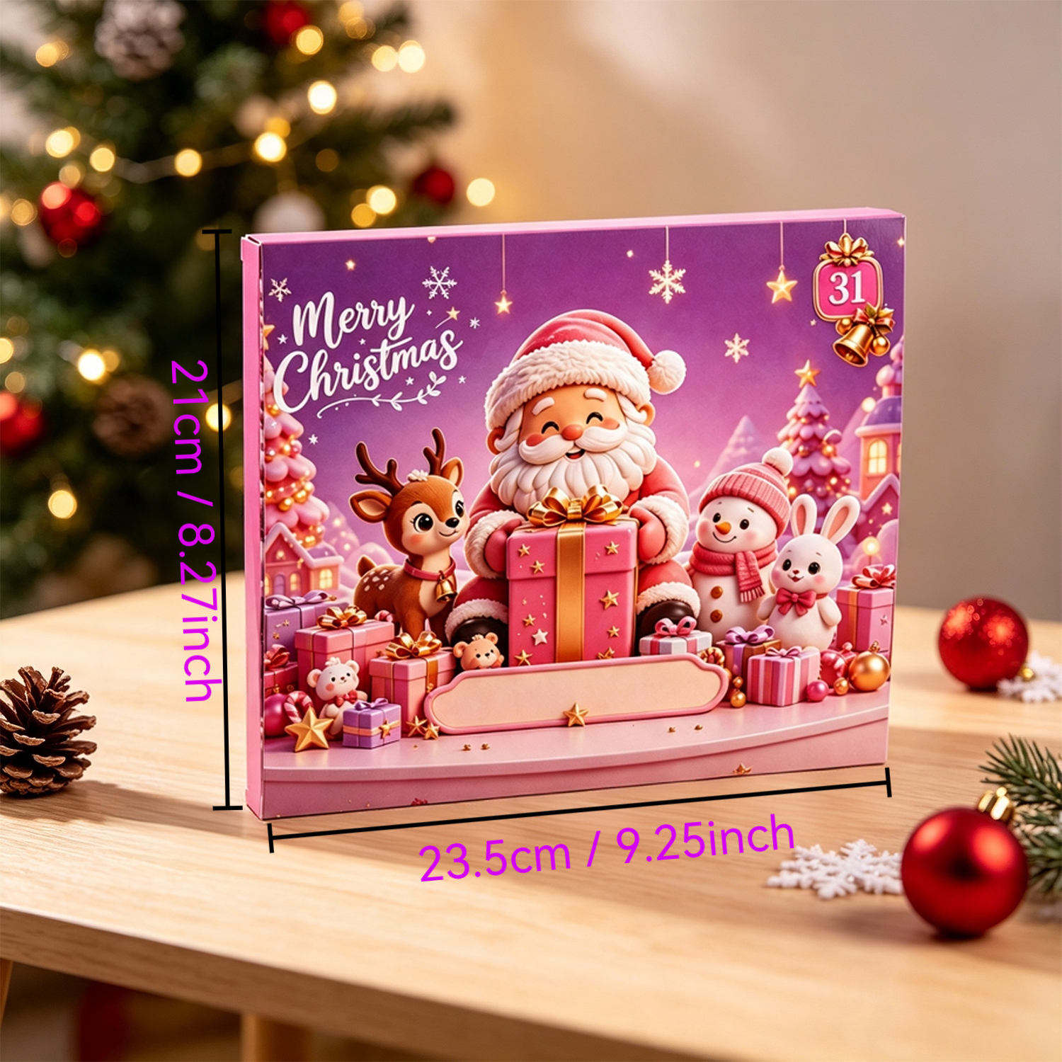 2026 Christmas Advent Calendar Gift with 31 Compartments