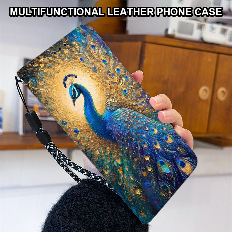 TEMU Phone Case - Wallet Protective Case, Magnetic Buckle Flip Full-coverage Anti-fall Foldable Phone Case, Suitable For Galaxy A57 5g/a37/a22