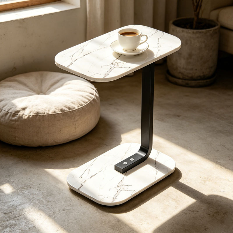 TEMU Sofa Side Table With Reinforced Frame And Thickened Tabletop, Movable Bedside Table, Lazy Coffee Table