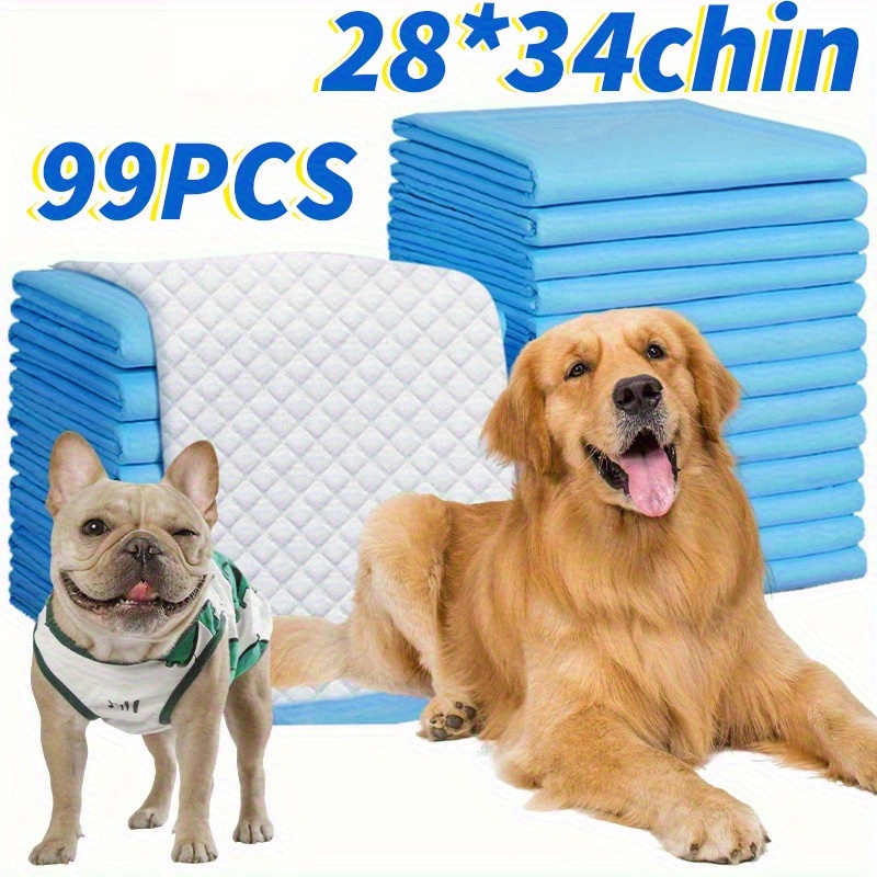 TEMU Tapis Absorbant pour Chiens 24 * 24 Pouces - -Fuites, Contrôle des Odeurs, Jetable pour et contre les Éclaboussures, Adapté aux Chiens, Petits