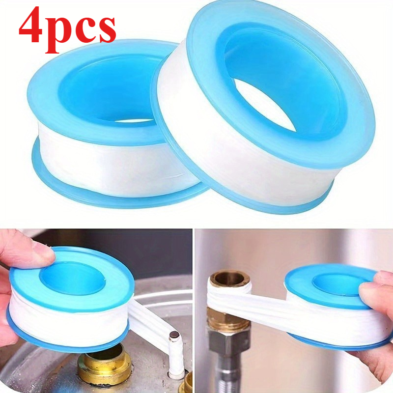 4pcs Plumbing Tapes, Ptfe Tapes, Sealing Tapes, Plumbing Tapes, Sealant Tapes, Thread Sealing Tapes, Plumbing Tape For Shower Heads, Plumbing Sealing Tapes, White