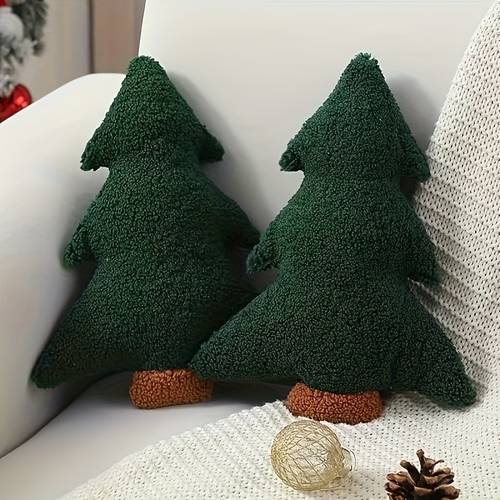 christmas pillow green christmas tree large soft plush christmas pillow party christmas winter vacation house sofa cushion festival decoration decorative pillow hand wash only christmas pillowcase