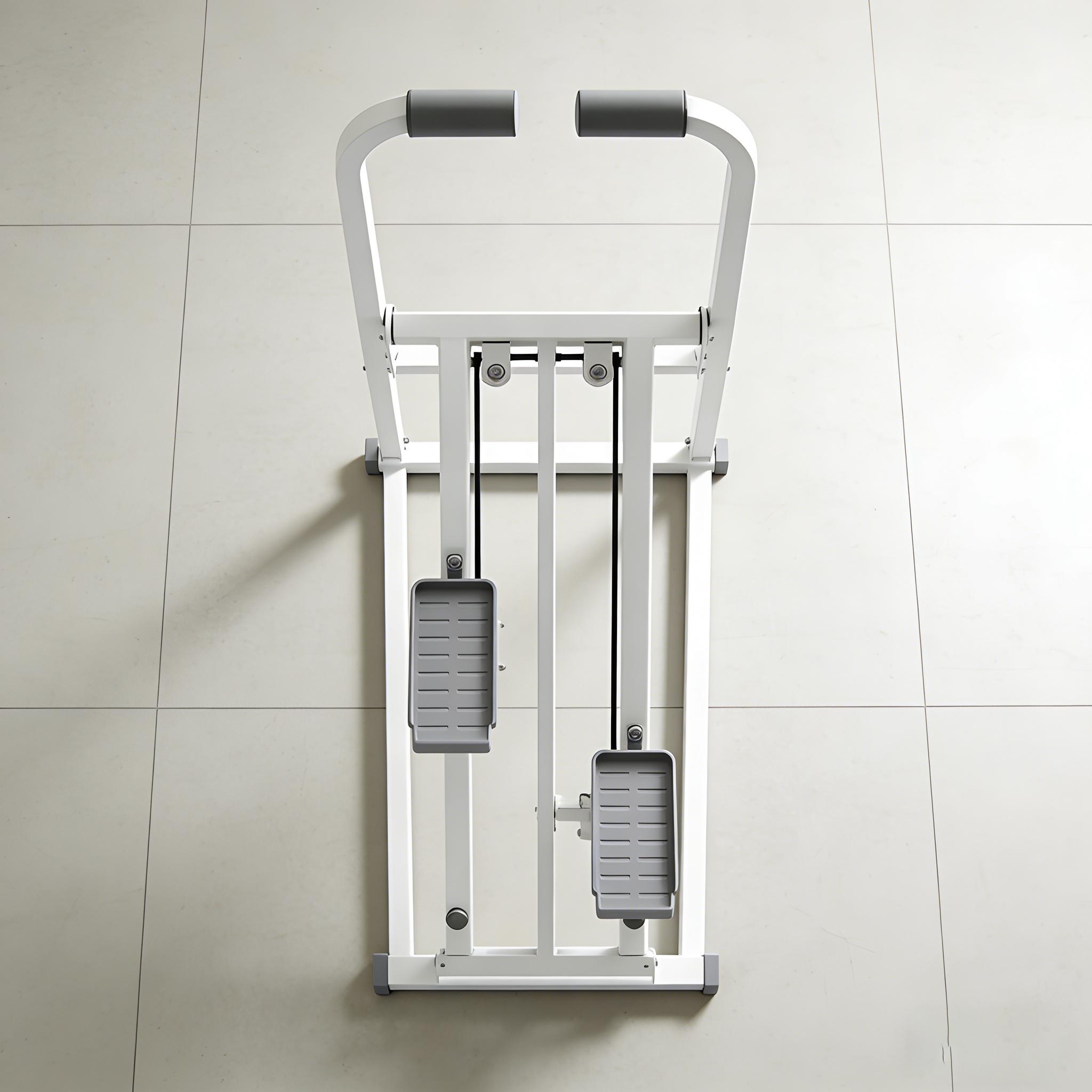 An Adjustable-height, Foldable Stair Stepper with a Heavy-duty Iron Frame, Designed for Manual Low-impact Full-body Workouts. Features a Space-saving Design, Ideal for Home Gym Cardio and Strength Training. A Dedicated Indoor Climbing Stepper