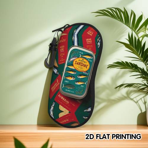 item picture 1pc bag of 2d printed glasses case fashionable zipper glasses bag ultra light portable zipper glasses case for men and women