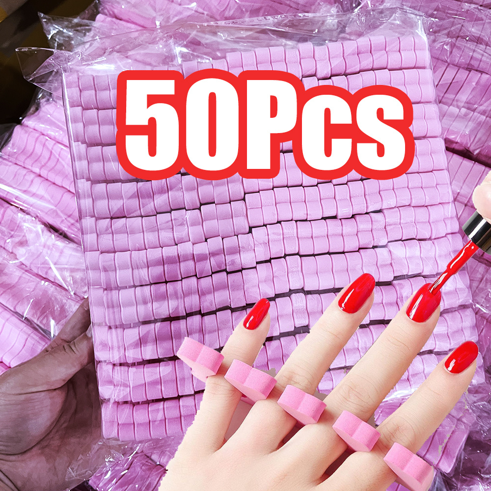 E-shop 50 Stück Nagelkunst Finger- Zehenspreizer – Weiche Schwamm-Fußpflege-Separatoren – Großpackung Maniküre & Pediküre Werkzeug – 10x3,2 cm