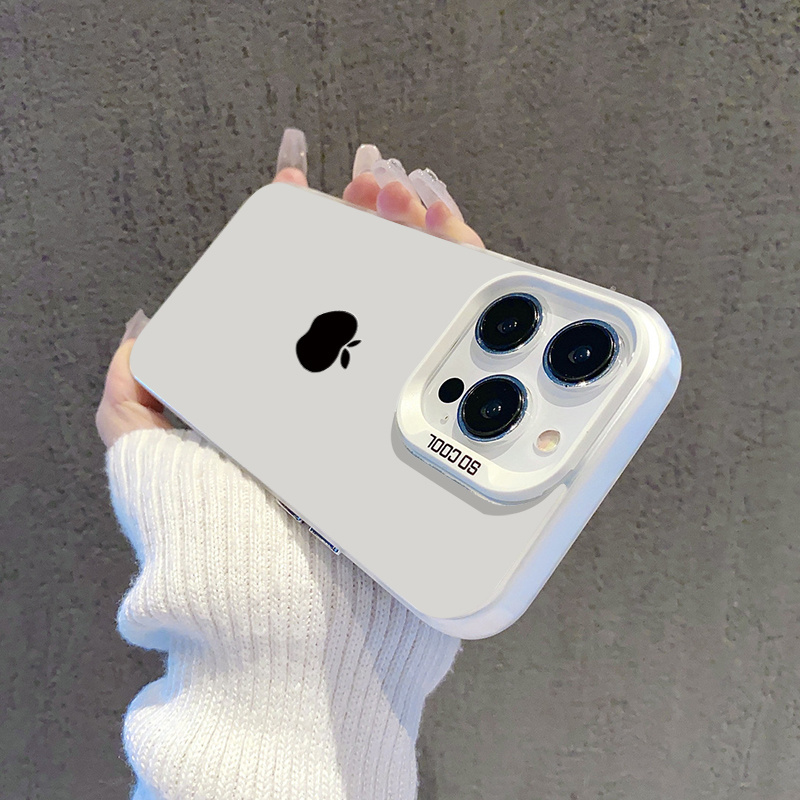 Business Minimalist Silvery Apple Pattern Suitable for iPhone 16 PRO MAX for iPhone 15 PRO MAX 14 16 PLUS 15 13 12 11 7 8P X XR XS MAX Phone Case High Aesthetic And Anti Drop Phone