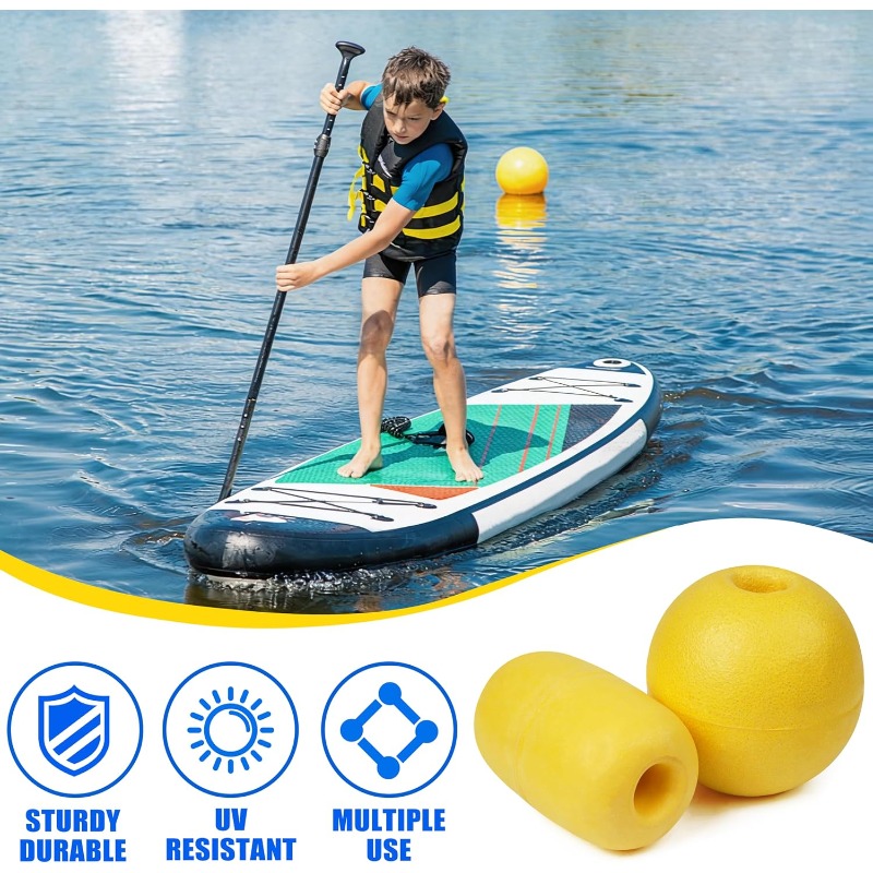 4pcs High Visibility Marine Rope Float Buoys for Crab Pot Line Marking