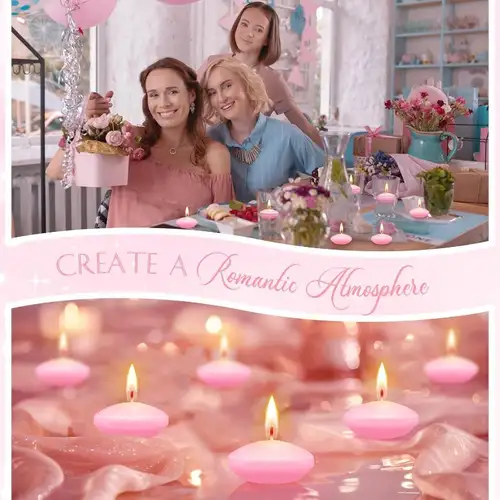 10 stk. rosa schwimmende - 3.81cm tropffrei, geruchloses wachs für vasen, hochzeiten, poolpartys & heimdekoration - haushalt & küche