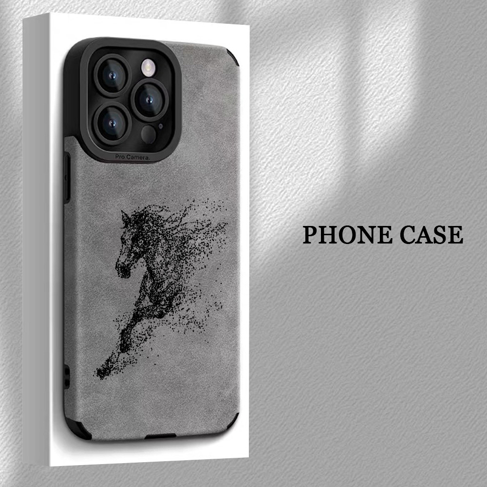 TEMU Phone Case - The Retro Of The Particle Wind Horse Pattern, Featuring A New Angel Tpu Phone Case, Is A For Men And Women, Suitable For Iphone 17,