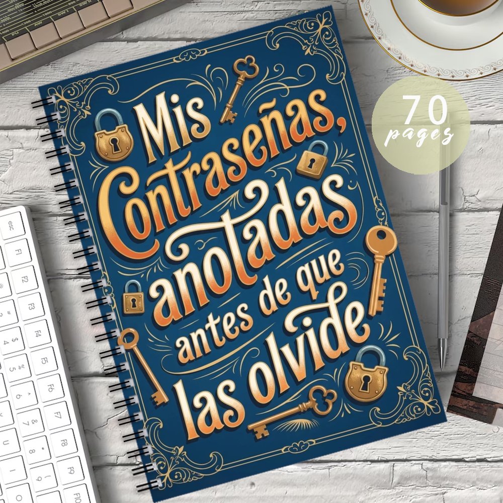 TEMU 1 cuaderno de de para contraseñas en español, un diario diseñado para de la información de de sesión de sitios web y organizar notas de