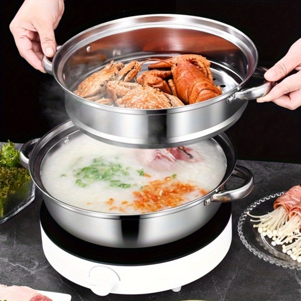 

11.02-inch Stainless Steel Steamer, Suitable For Gas And Induction Cookers, The For Cooking And Steaming Vegetables