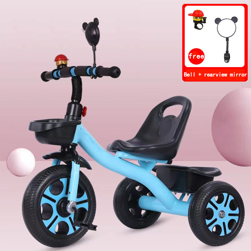 tricycle with storage basket& adjustable seat- durable frame,   learning to ride, red, tricycle,   design, sturdy construction details 1