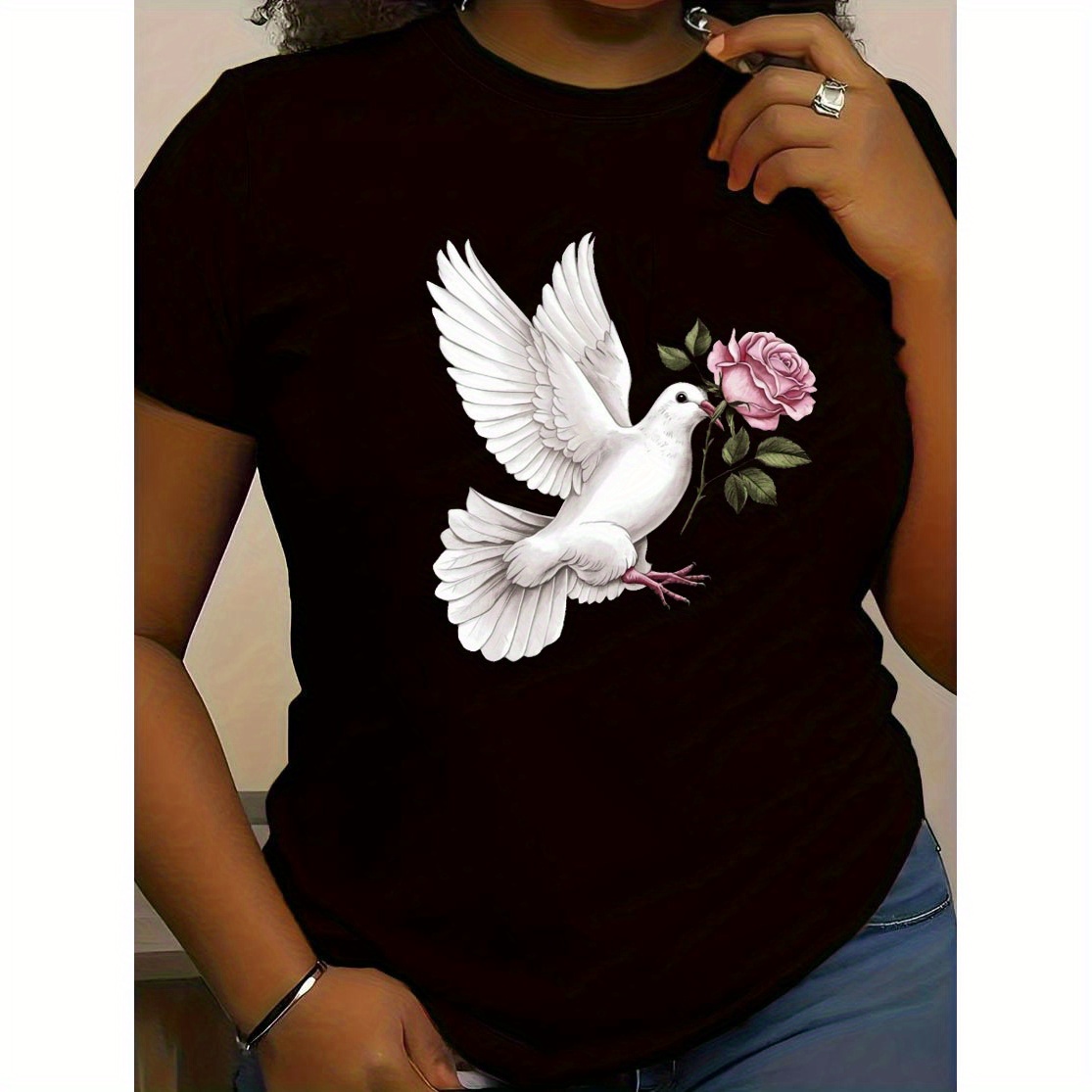 

Rose Cotton Women's T-shirt Fit