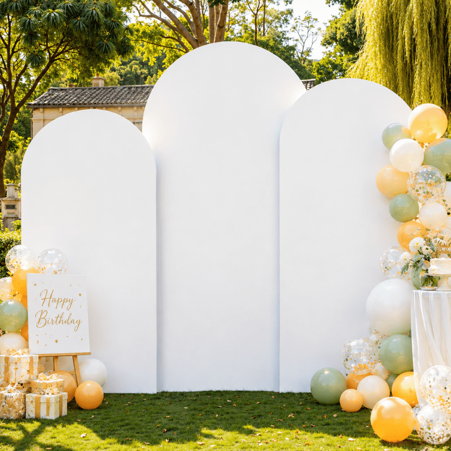 TEMU Lot de 3 Housses de Décoration pour de Mariage - Auvent d' Extensible -Plis Repassage, Convient pour Cérémonies de Mariage, Révélations de ,