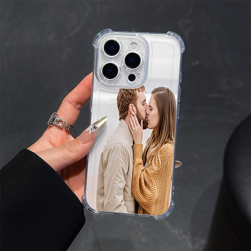 Cover Personalizzata Con Foto Per IPhone – TPU Trasparente Antiurto Per 15/14/13/12/11