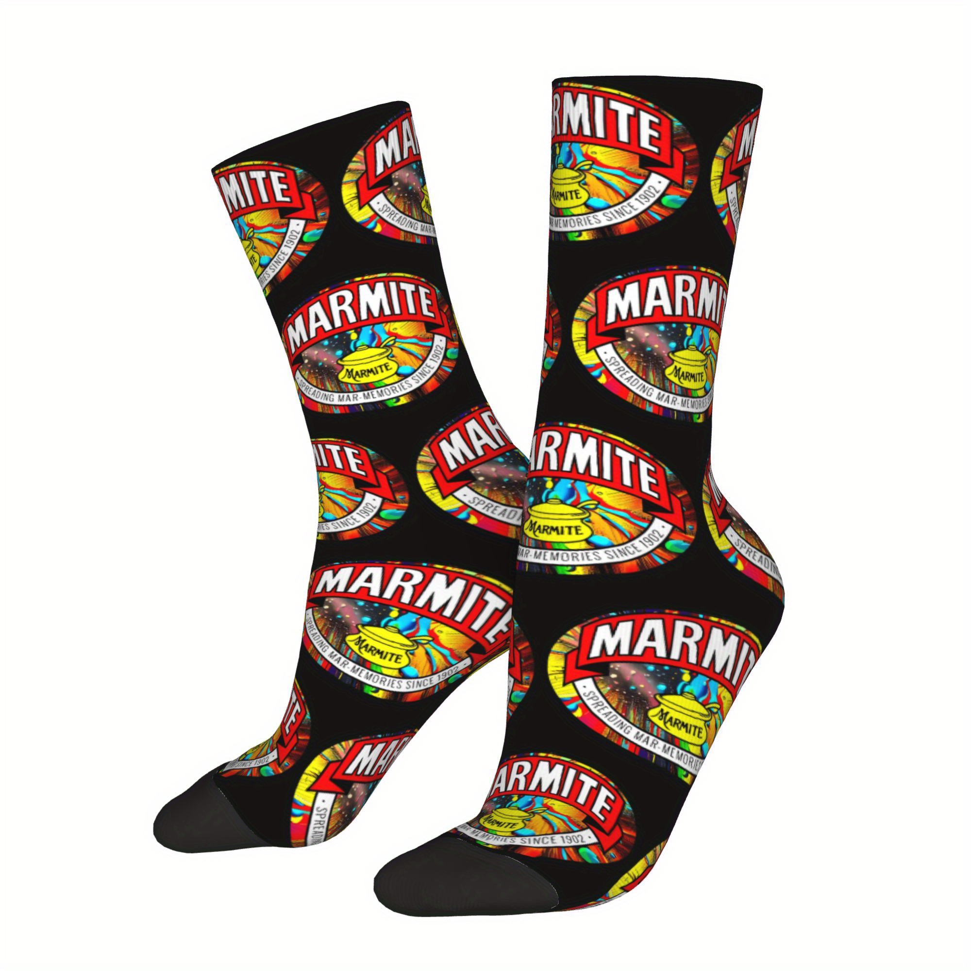 TEMU Socks Featuring A Printed Design Of Canned Sauce