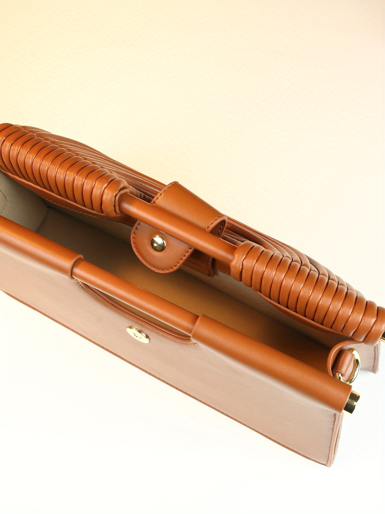 Stylish Solid Color Line Design Handheld Small Square Evening Bag for Women