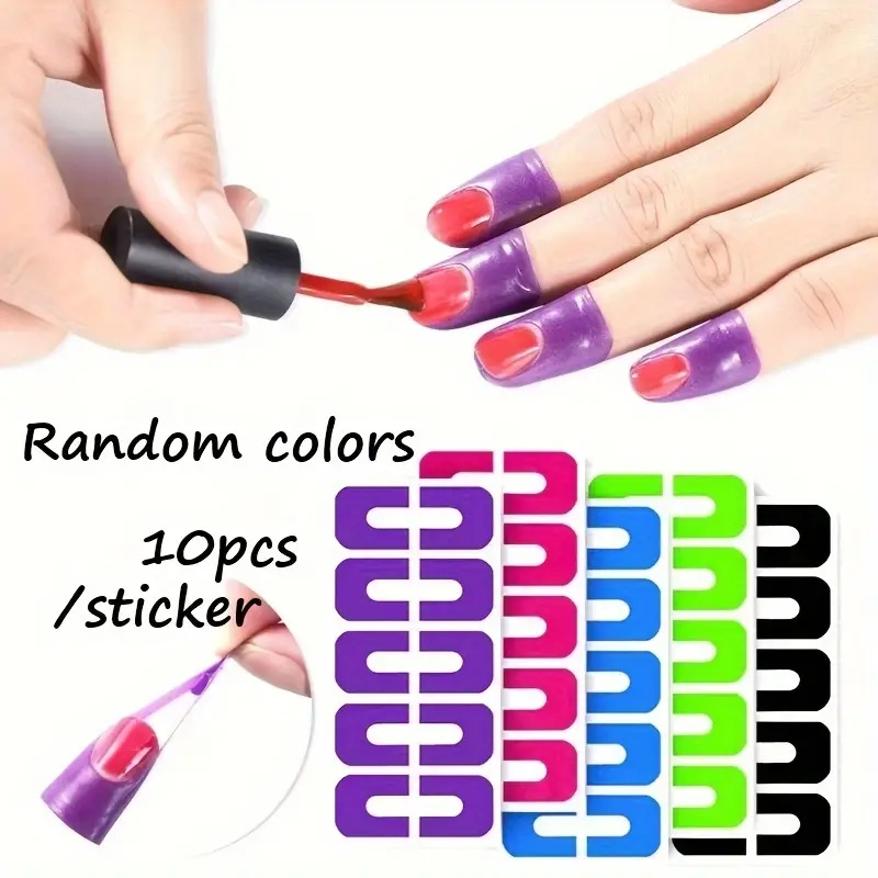 

Nail Polish Anti-spill Sticker Anti-nail Polish Spill Nail U-sticker, Anti-spill Glue Nail Sticker